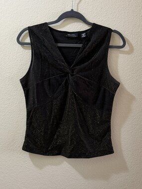 Black Gold Shimmer Tank Size M